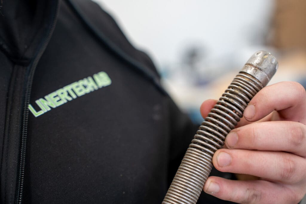 Inspektion avlopp kamera innan relining